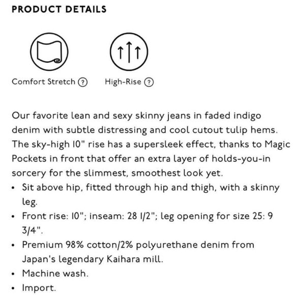 Madewell High-Rise Skinny Jeans Cutout Tulip Hem Edition - Picture 15 of 15